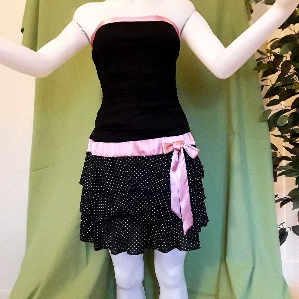 Black & Pink Mini Dress